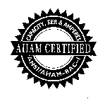 AHAM CERTIFIED CAPACITY, EER & AMPERES ANSI/AHAM-RAC-I
