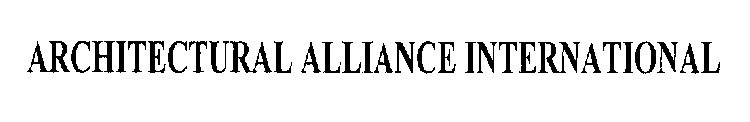 ARCHITECTURAL ALLIANCE INTERNATIONAL