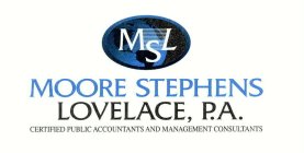 MSL MOORE STEPHENS LOVELACE, P.A. CERTIFIED PUBLIC ACCOUNTANTS AND MANAGEMENT CONSULTANTS