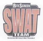 RITESCREEN SWAT TEAM SCREENS WITHOUT ANY TROUBLE