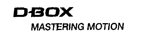 D-BOX MASTERING MOTION