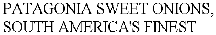 PATAGONIA SWEET ONIONS, SOUTH AMERICA'S FINEST