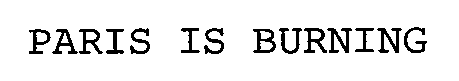 PARIS IS BURNING