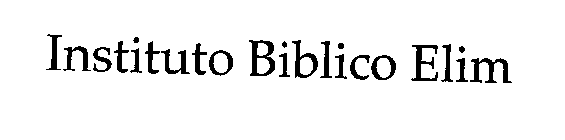 INSTITUTO BIBLICO ELIM