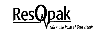 RESQPAK LIFE IN THE PALM OF YOUR HANDS