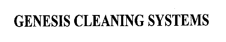 GENESIS CLEANING SYSTEMS
