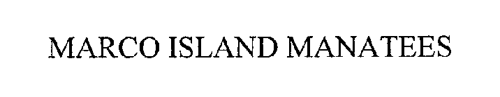 MARCO ISLAND MANATEES