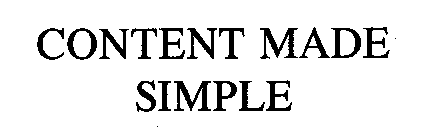 CONTENT MADE SIMPLE