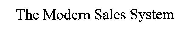 THE MODERN SALES SYSTEM