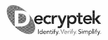 DECRYPTEK IDENTIFY. VERIFY. SIMPLIFY.