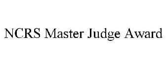 NCRS MASTER JUDGE AWARD