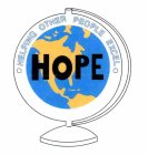 HOPE · HELPING OTHER PEOPLE EXCEL ·