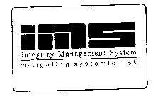 IMS INTEGRITY MANAGEMENT SYSTEM MITIGATING SYSTEMIC RISK