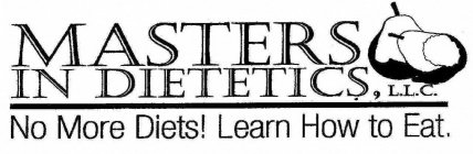 MASTERS IN DIETETICS, L.L.C. NO MORE DIETS! LEARN HOW TO EAT.