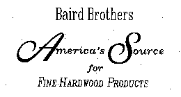 BAIRD BROTHERS AMERICA'S SOURCE FOR FINE HARDWOOD PRODUCTS