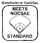 MANUFACTURER CERTIFIES MEETS NOCSAE STANDARD