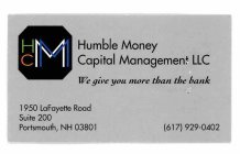 HCMM HUMBLE MONEY CAPITAL MANAGEMENT LLC