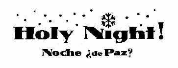 HOLY NIGHT! NOCHE¿ DE PAZ?