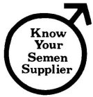 KNOW YOUR SEMEN SUPPLIER