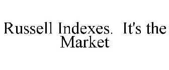 RUSSELL INDEXES. IT'S THE MARKET