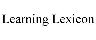 LEARNING LEXICON