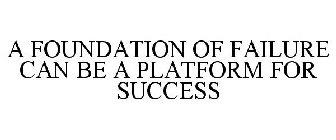 A FOUNDATION OF FAILURE CAN BE A PLATFORM FOR SUCCESS
