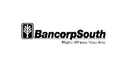 BANCORPSOUTH RIGHT WHERE YOU ARE