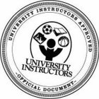 UNIVERSITY INSTRUCTORS,UNIVERSITY INSTRUCTORS APPROVED OFFICIAL DOCUMENT