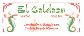 EL CALDAZO SEAFOOD SOUP MIX COMBINACION DE ESPECIAS PARA CALDO DE PESCADO O CAMARON