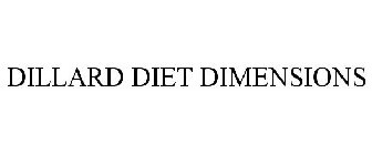 DILLARD DIET DIMENSIONS