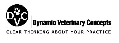DVC DYNAMIC VETERINARY CONCEPTS CLEAR THINKING ABOUT YOUR PRACTICE