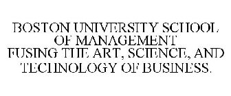 BOSTON UNIVERSITY SCHOOL OF MANAGEMENT FUSING THE ART, SCIENCE, AND TECHNOLOGY OF BUSINESS.