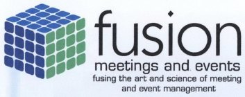 FUSION MEETINGS AND EVENTS FUSING THE ART AND SCIENCE OF MEETING AND EVENT MANAGEMENT