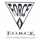 F.O.R.C.E. F.O.R.C.E. FOCUS ON THE RENTLESS COMMITMENT TO EXCELLENCE
