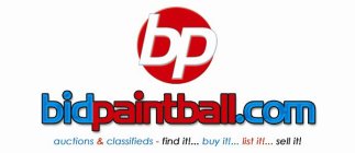 BP BIDPAINTBALL.COM AUCTIONS & CLASSIFIEDS - FIND IT!... BUY IT!... LIST IT!... SELL IT!