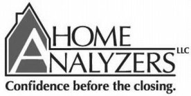 HOME ANALYZERS, LLC CONFIDENCE BEFORE THE CLOSING.