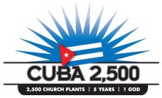CUBA 2,500 2,500 CHURCH PLANTS 5 YEARS 1 GOD
