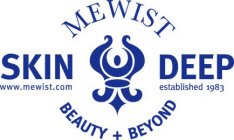 MEWIST SKIN DEEP WWW.MEWIST.COM ESTABLISHED 1983 BEAUTY + BEYOND