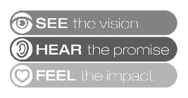 SEE THE VISION HEAR THE PROMISE FEEL THE IMPACT