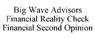 BIG WAVE ADVISORS FINANCIAL REALITY CHECK FINANCIAL SECOND OPINION