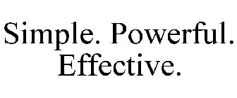 SIMPLE. POWERFUL. EFFECTIVE.