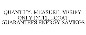 QUANTIFY. MEASURE. VERIFY. ONLY INTELLICOAT GUARANTEES ENERGY SAVINGS