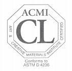 ACMI CL ART & CREATIVE MATERIALS INSTITUTE CERTIFIED CONFORMS TO ASTM D 4236