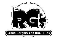 RG'S FRESH BURGERS AND REAL FRIES