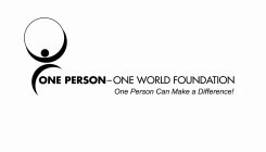ONE PERSON-ONE WORLD FOUNDATION ONE PERSON CAN MAKE A DIFFERENCE!