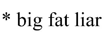 * BIG FAT LIAR