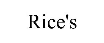 RICE'S