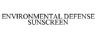 ENVIRONMENTAL DEFENSE SUNSCREEN