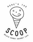 HERE'S THE SCOOP GELATO SORBET GOURMET CAFE