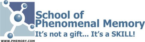 SCHOOL OF PHENOMENAL MEMORY IT'S NOT A GIFT...IT'S A SKILL! WWW.PMEMORY.COM